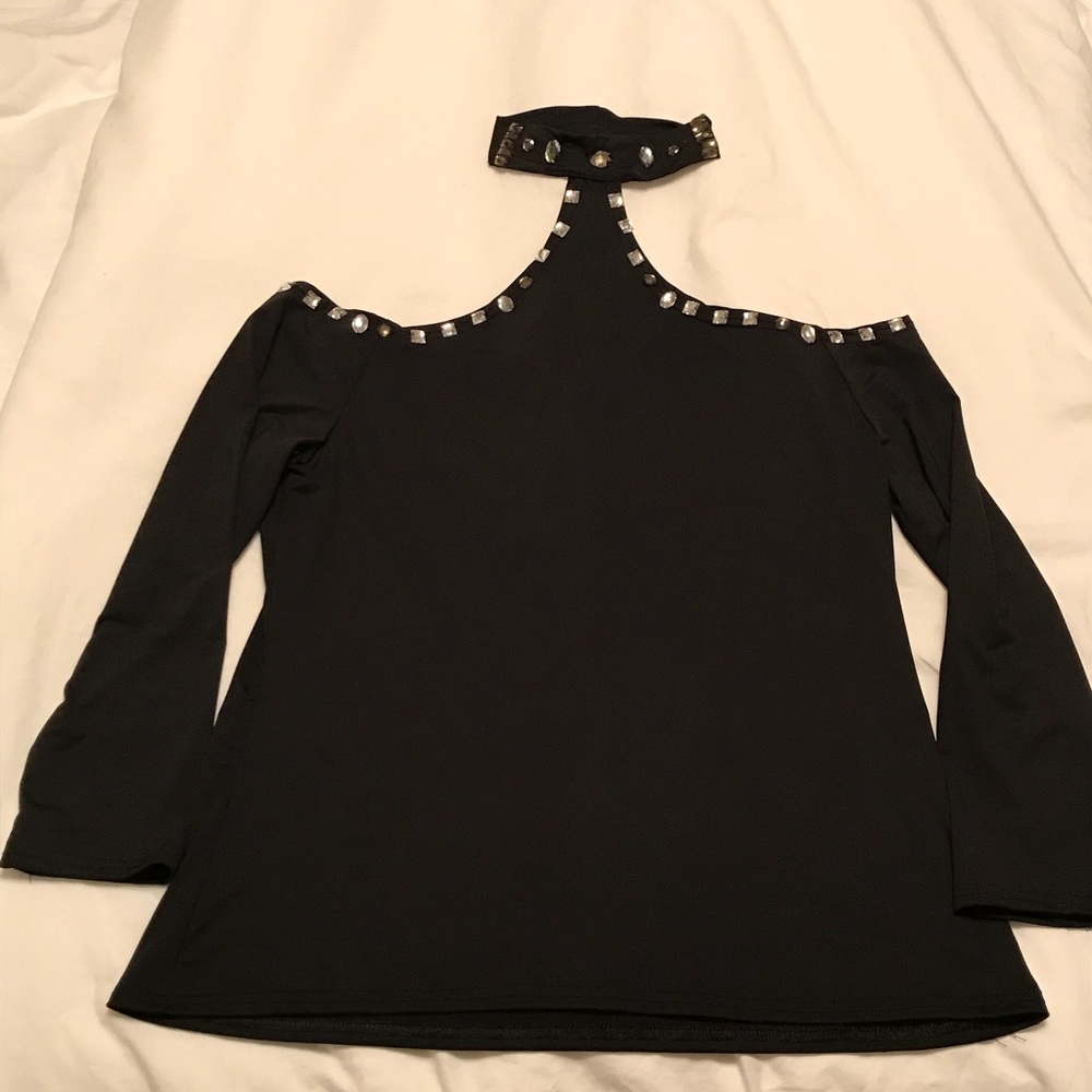 Venus rhinestone choker top. NWOT